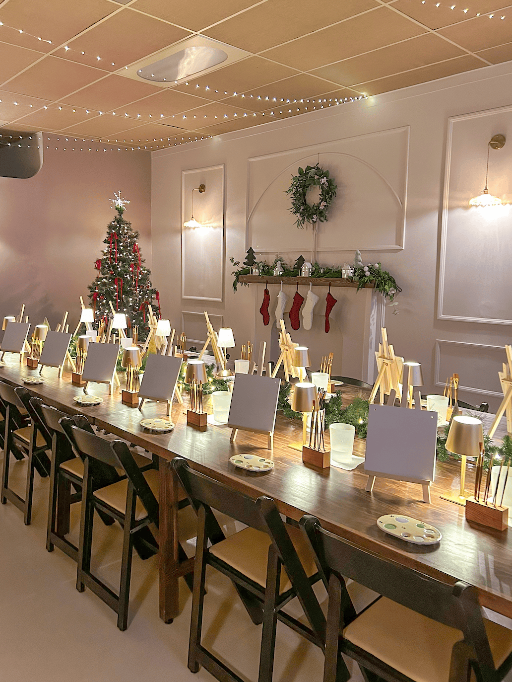 Feb 14 | 12:00 PM | Valentines Ceramic Canvas Paint & Sip: Love on the Lily Pond - Image 3