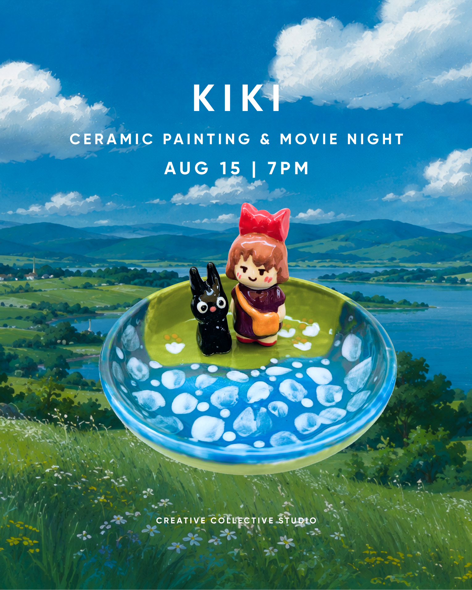 Kiki Delivery Service Ceramic Painting & Movie Night - Aug 15